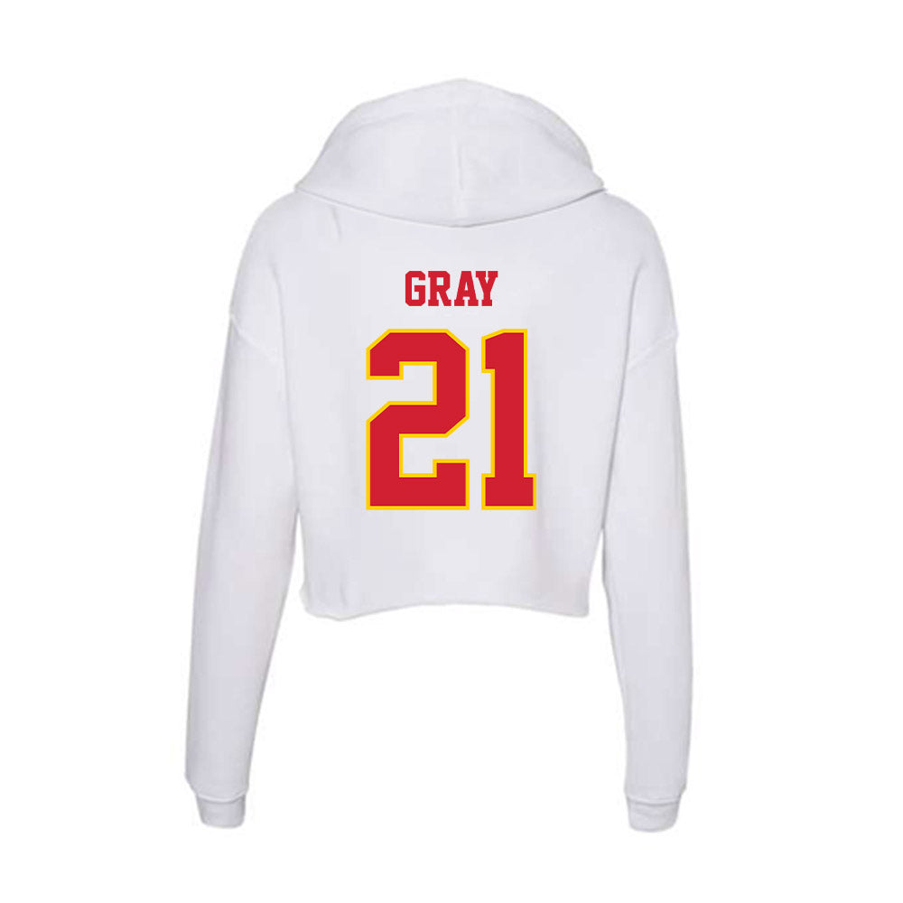 Pitt State - NCAA Women's Soccer : Trinity Gray - Women's Crop Fleece Hoodie-1