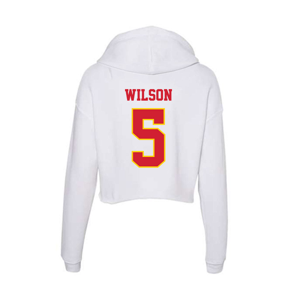 Pitt State - NCAA Football : Jamon Wilson - Women's Crop Fleece Hoodie-1