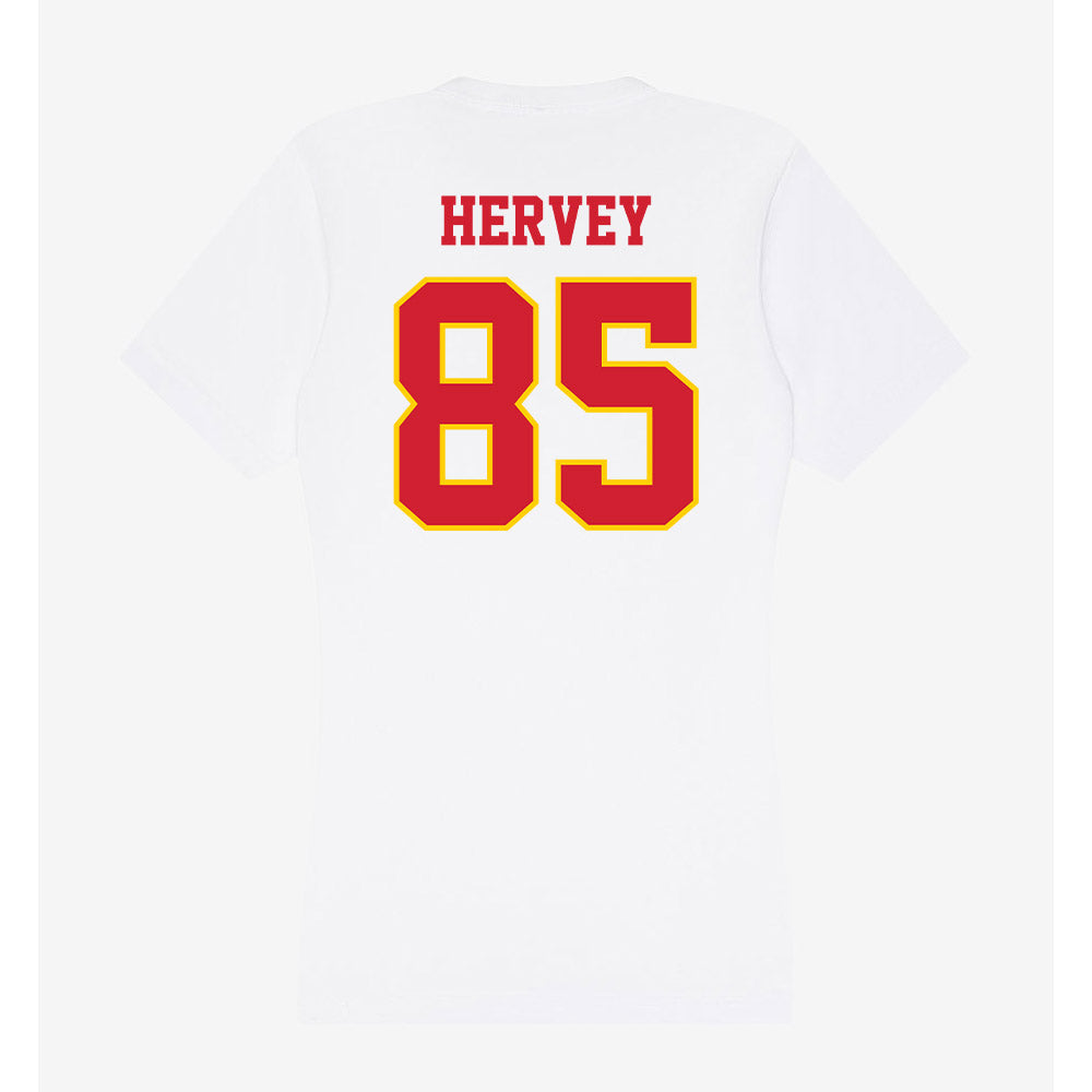 Pitt State - NCAA Football : Cortland Hervey - Women's V-Neck T-Shirt-1