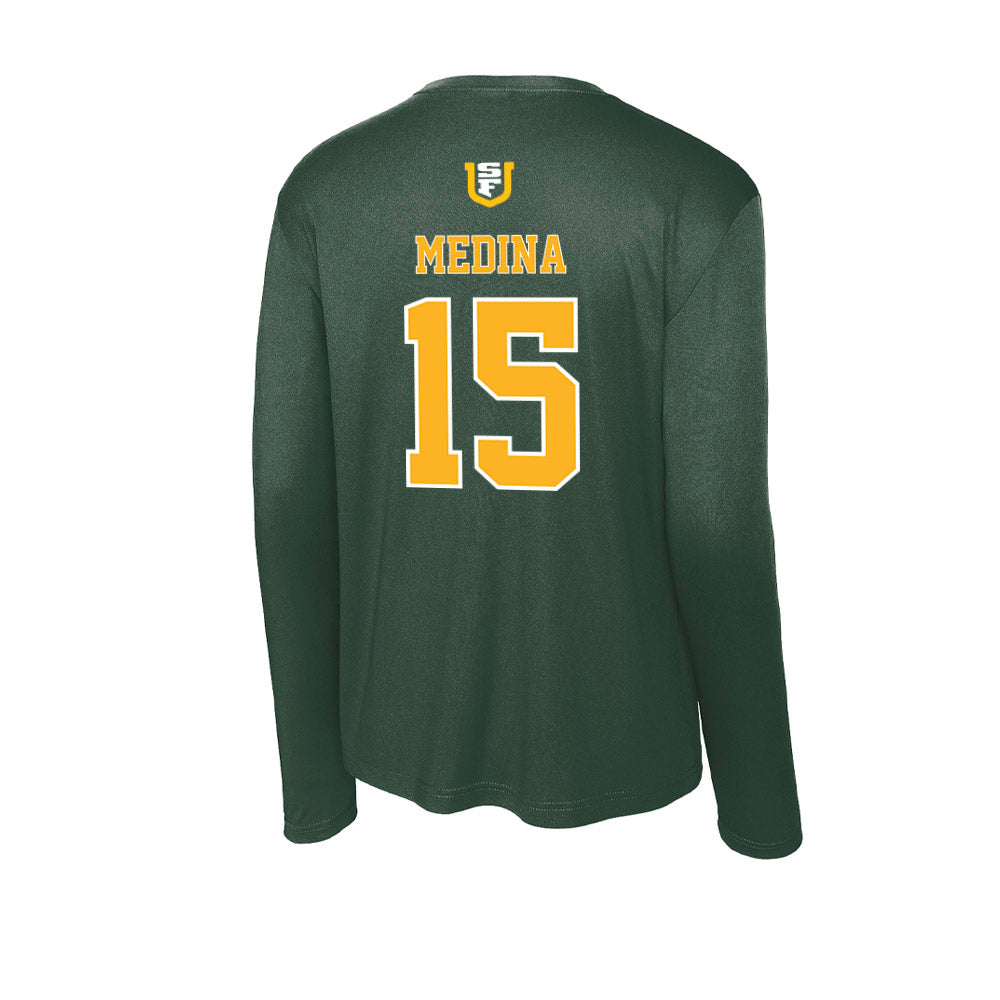 USFCA - NCAA Men's Soccer : Adrian Medina - Activewear Long Sleeve T-Shirt-1