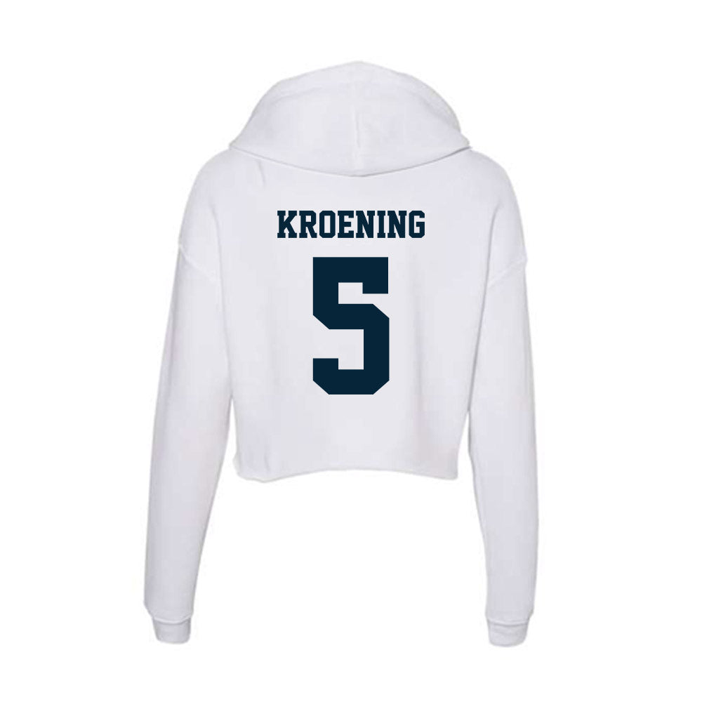 Utah State - NCAA Softball : Faith Kroening - Women's Crop Fleece Hoodie-1
