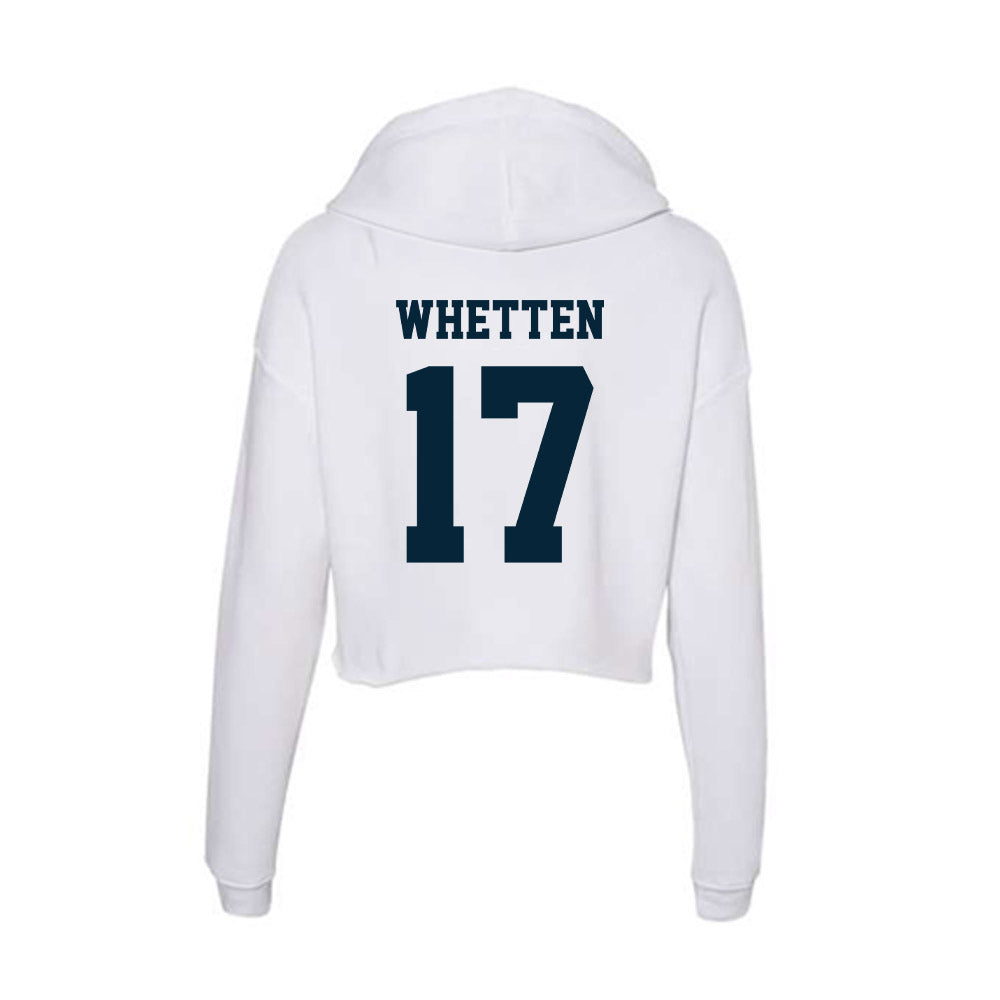 Utah State - NCAA Baseball : Davis Whetten - Women's Crop Fleece Hoodie-1