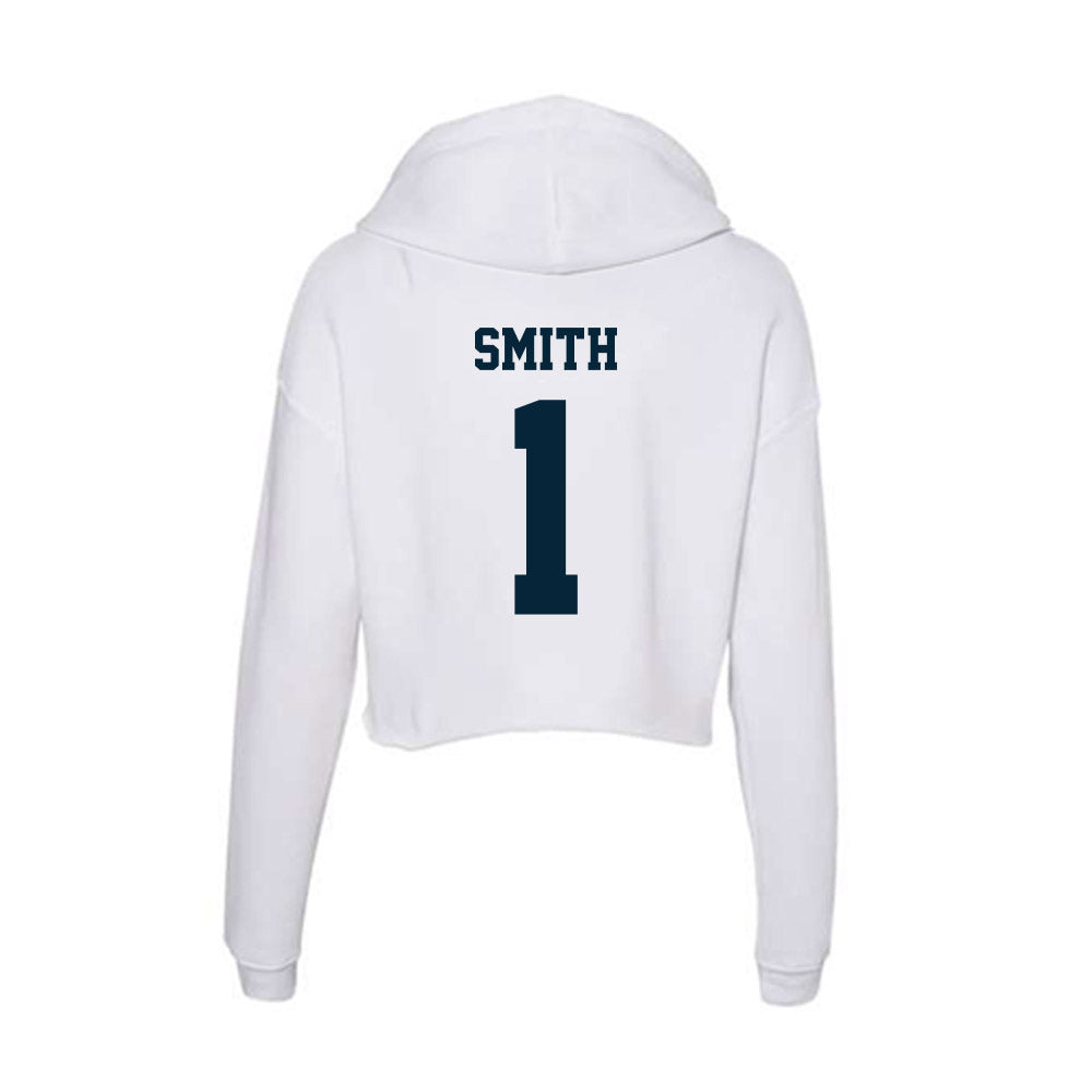Utah State - NCAA Softball : Denay Smith - Women's Crop Fleece Hoodie-1