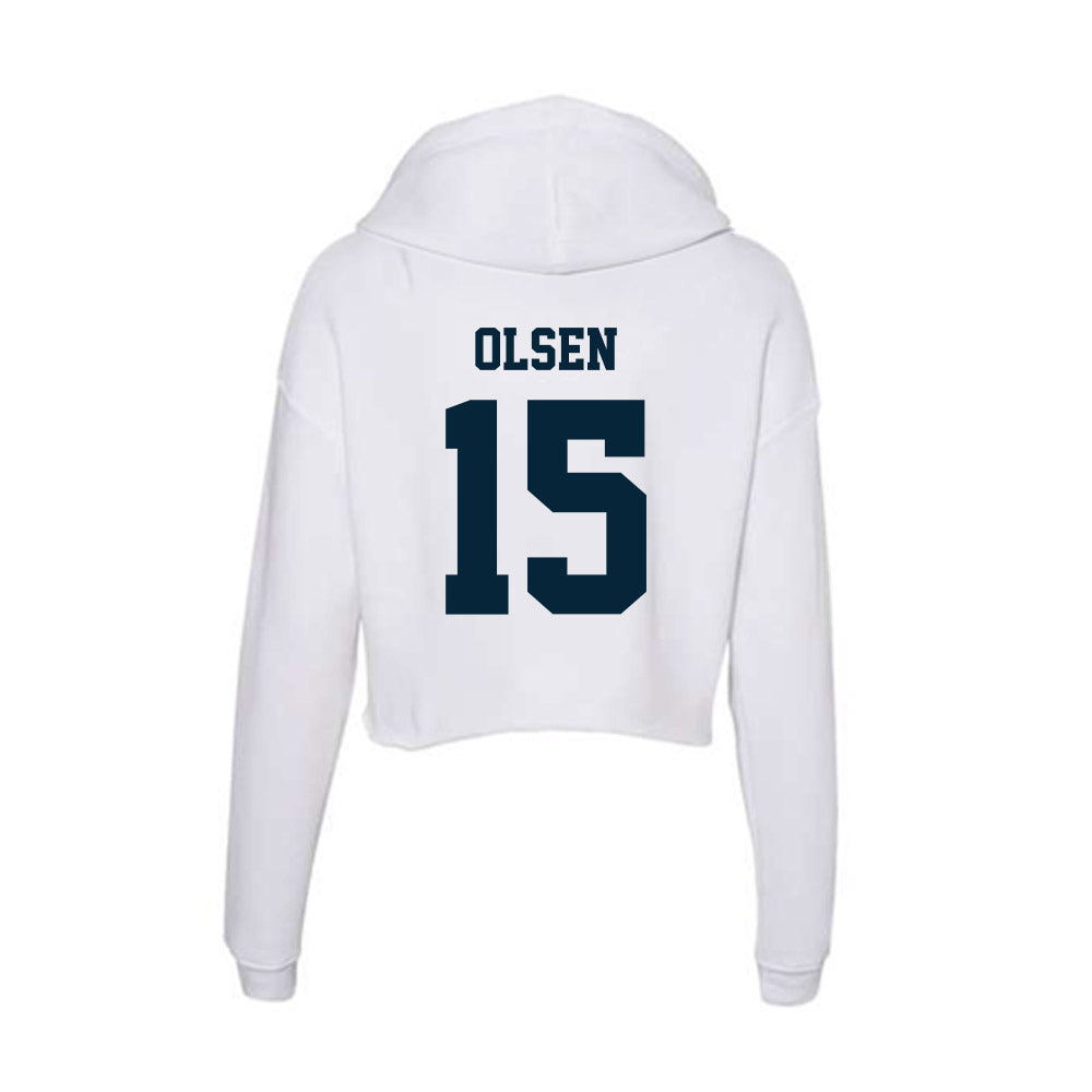 Utah State - NCAA Football : Ty Olsen - Women's Crop Fleece Hoodie-1