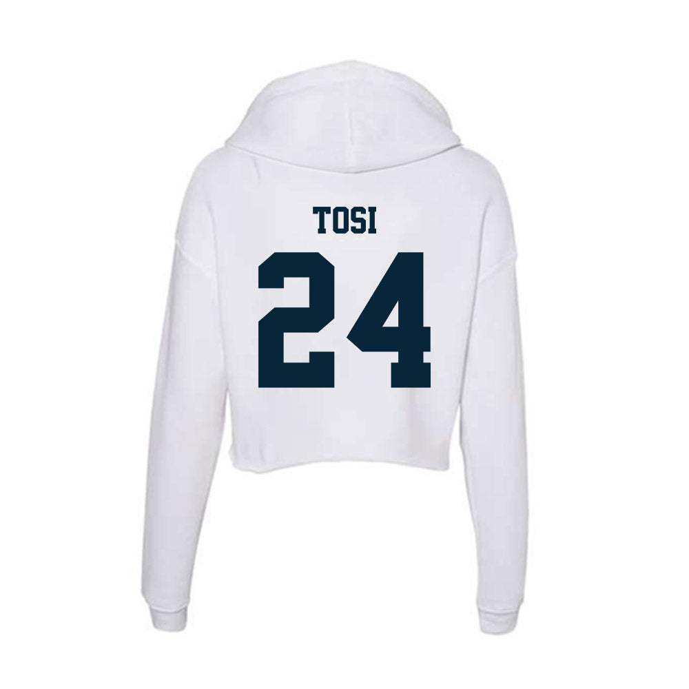 Utah State - NCAA Men's Basketball : Kingston Tosi - Women's Crop Fleece Hoodie-1