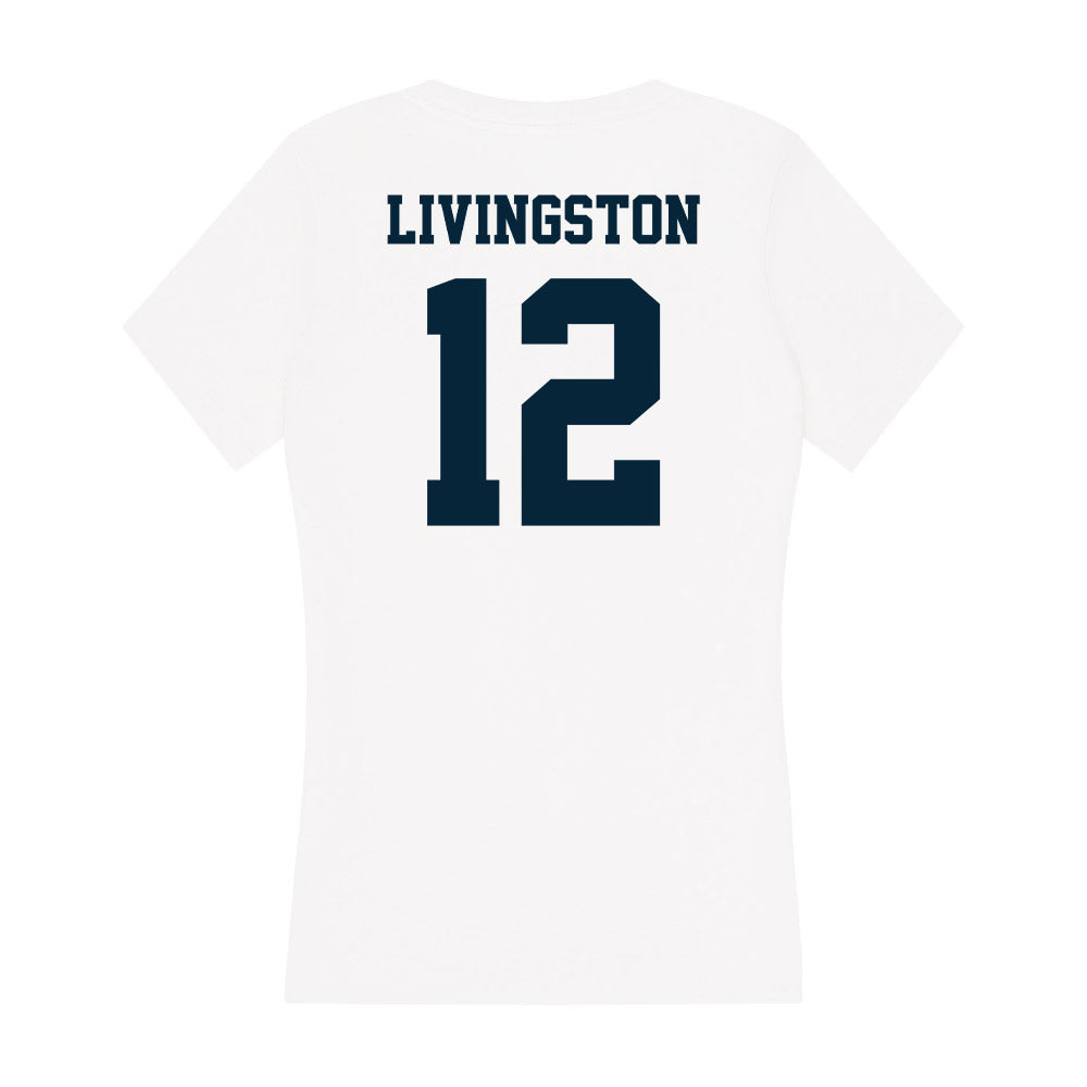 Utah State - NCAA Women's Basketball : Elise Livingston - Women's V-Neck T-Shirt-1