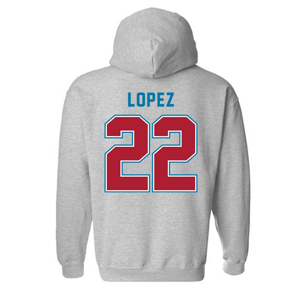 LMU - NCAA Women's Volleyball : Kayla Lopez - Classic Shersey Hooded Sweatshirt-1