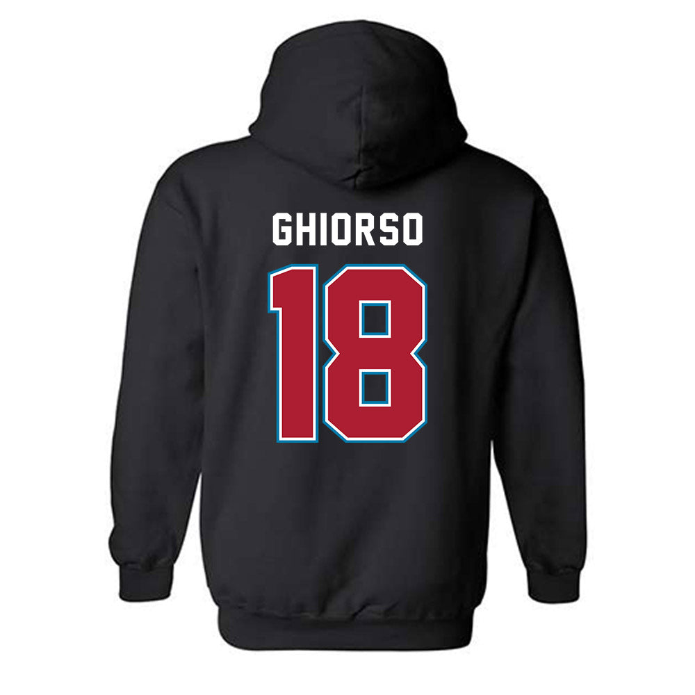 LMU - NCAA Baseball : Dj Ghiorso - Classic Shersey Hooded Sweatshirt-1