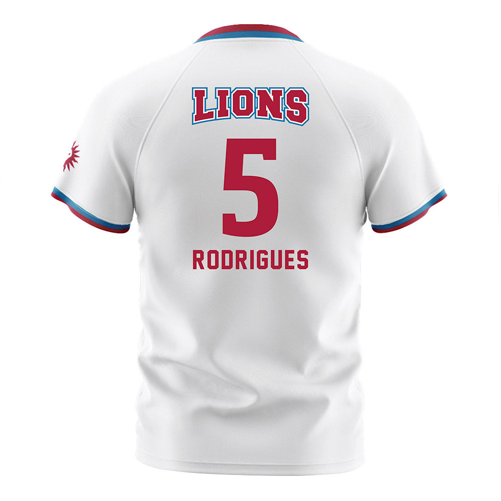 LMU - NCAA Men's Soccer : Nathan Rodrigues - White Soccer Jersey-1
