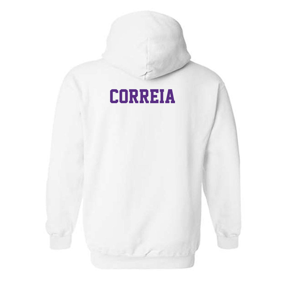 Stonehill - NCAA Women's Track & Field (Outdoor) : Morgan Correia - Classic Shersey Hooded Sweatshirt-1