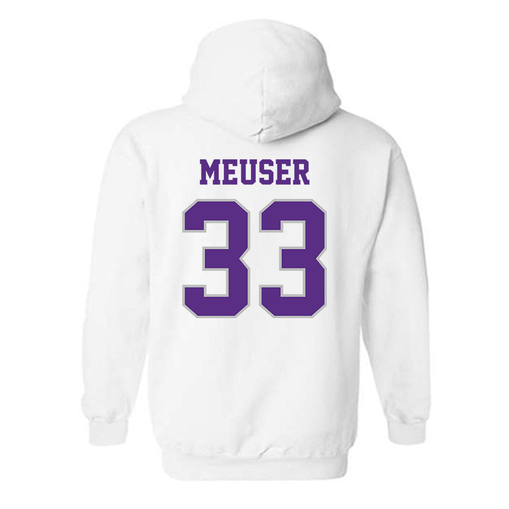 Stonehill - NCAA Men's Basketball : Ethan Meuser - Classic Shersey Hooded Sweatshirt-1