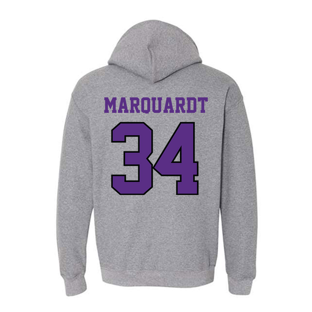 Stonehill - NCAA Men's Basketball : Neal Marquardt - Classic Shersey Hooded Sweatshirt-1