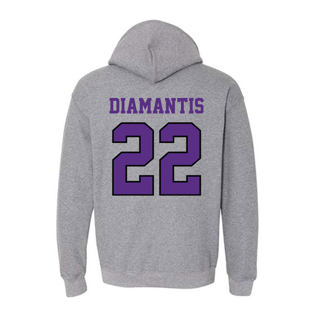 Stonehill - NCAA Men's Basketball : Charles Diamantis - Classic Shersey Hooded Sweatshirt-1