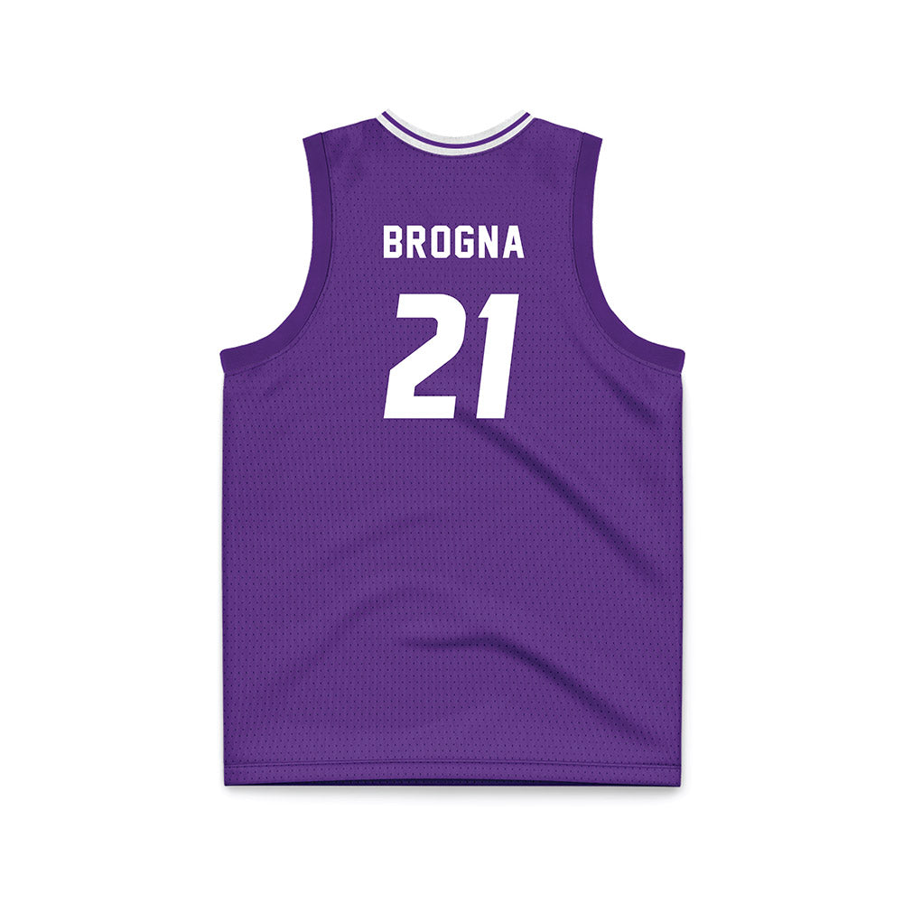 - NCAA Men's Basketball : Todd Brogna - Purple Basketball Jersey-1