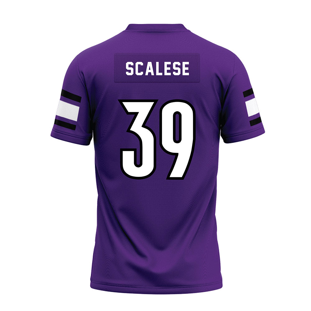 Stonehill - NCAA Football : Domenic Scalese - Purple Premium Football Jersey-1