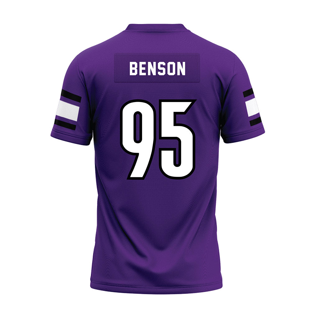 Stonehill - NCAA Football : Brian Benson - Purple Premium Football Jersey-1