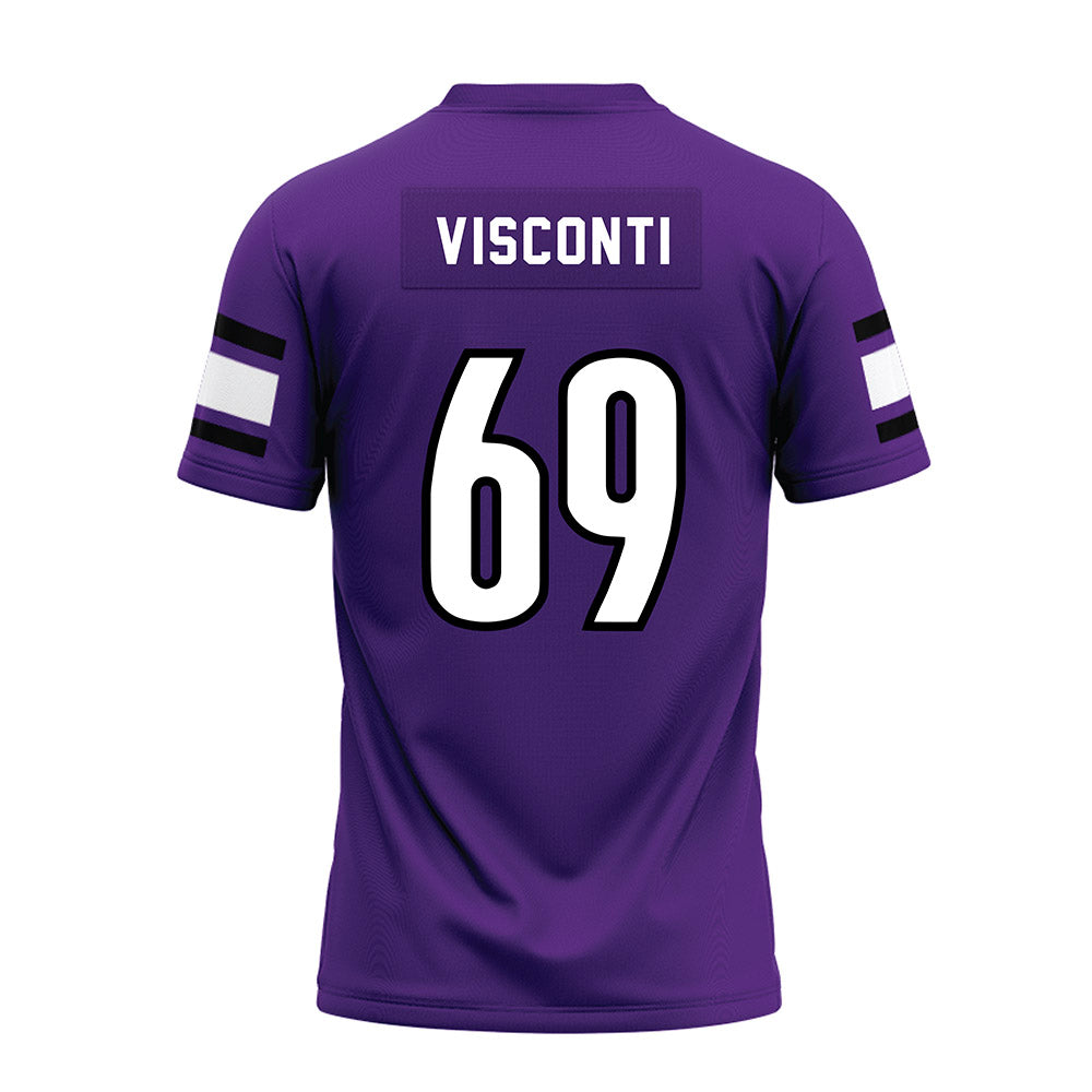 Stonehill - NCAA Football : Alexander Visconti - Purple Premium Football Jersey-1