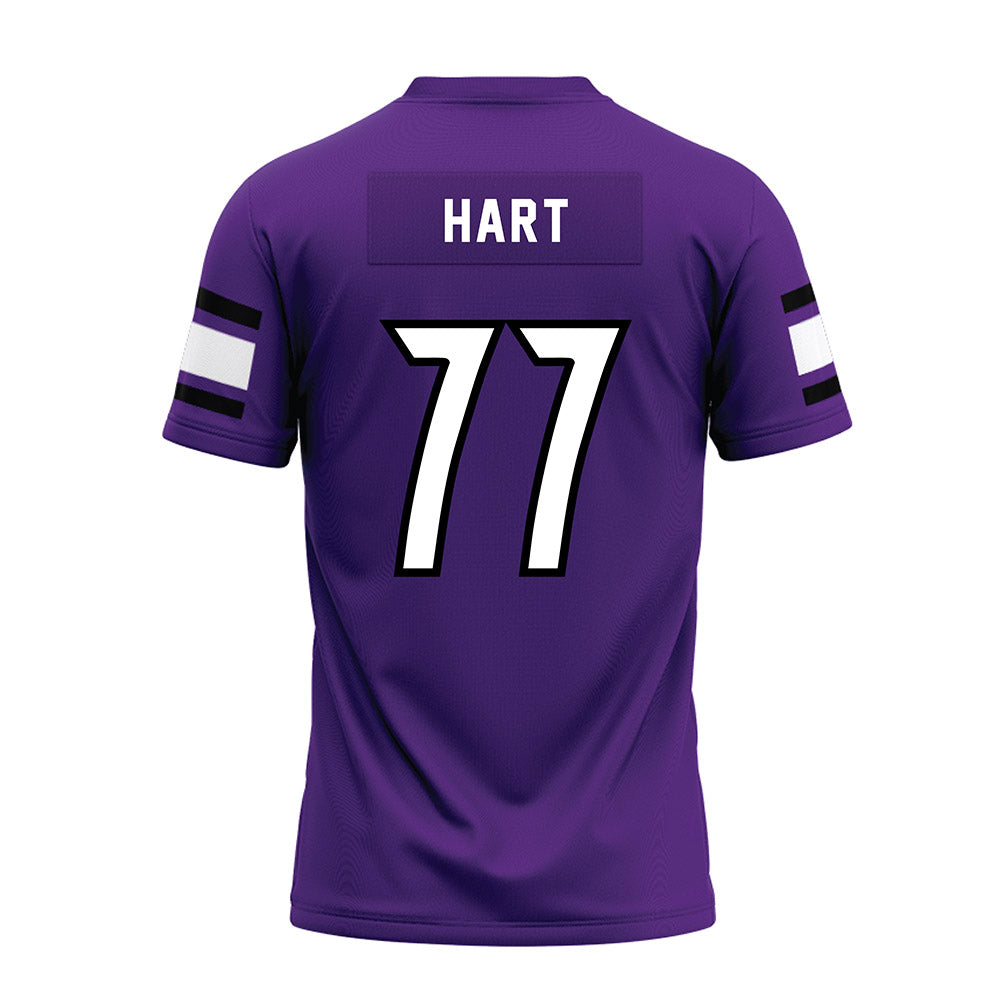 Stonehill - NCAA Football : Griffin Hart - Purple Premium Football Jersey-1