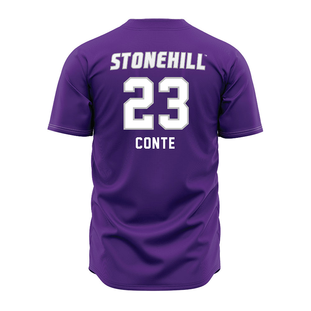 Stonehill - NCAA Softball : Shannon Conte - Purple Jersey-1