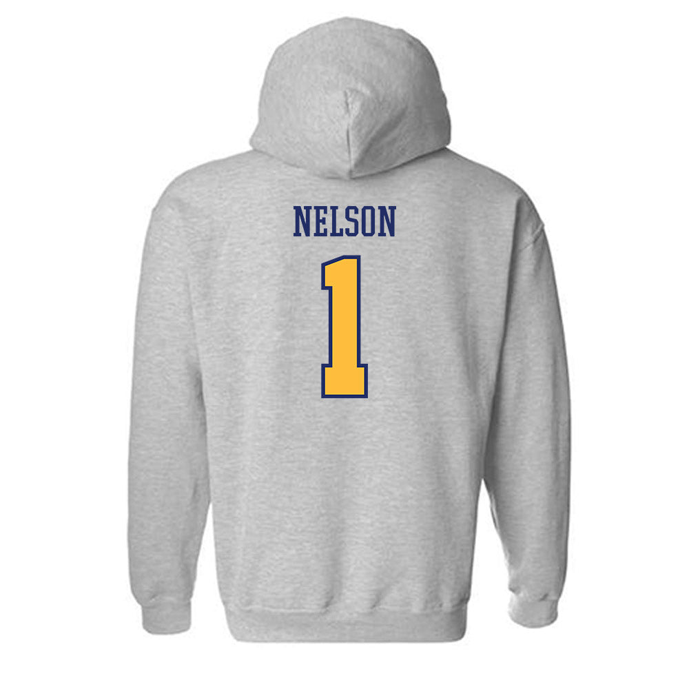 Webster - NCAA Men's Basketball : Charles Nelson - Classic Shersey Hooded Sweatshirt-1