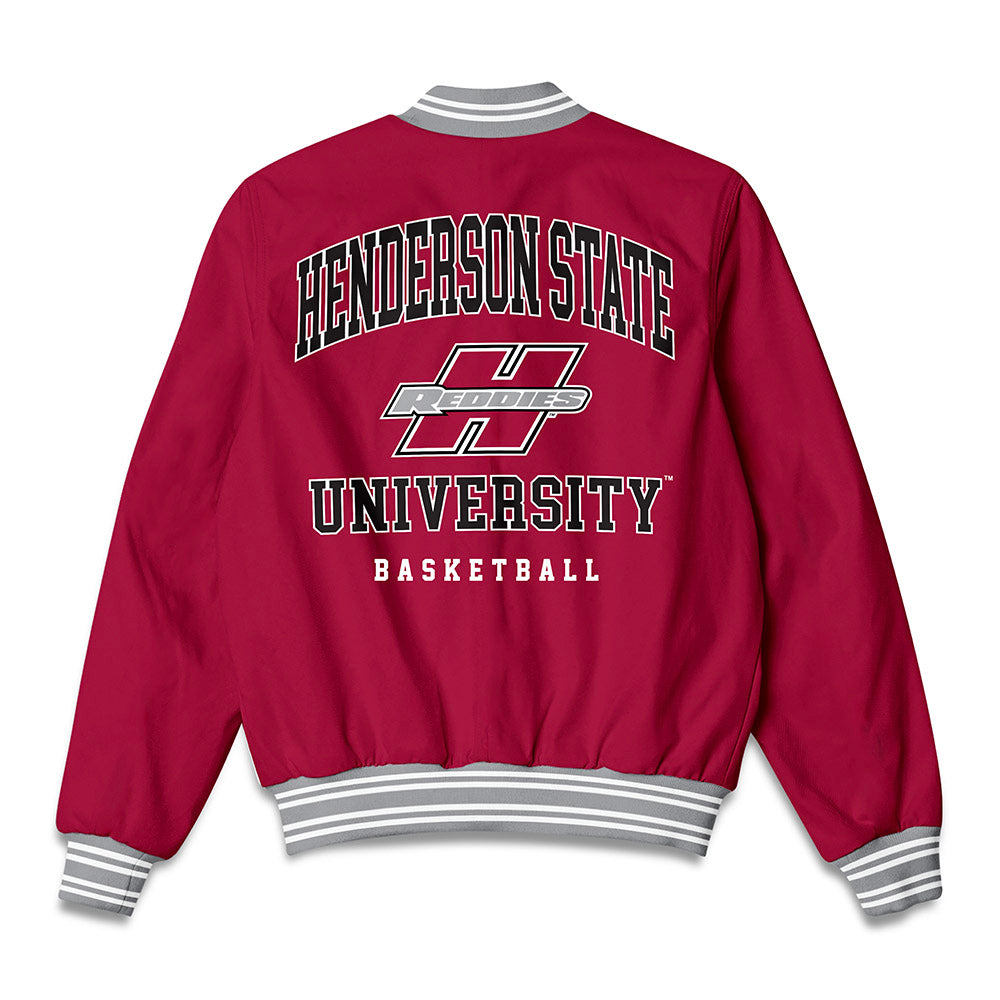 Henderson State - NCAA Men's Basketball : Hunter Nelms - Bomber Jacket-1