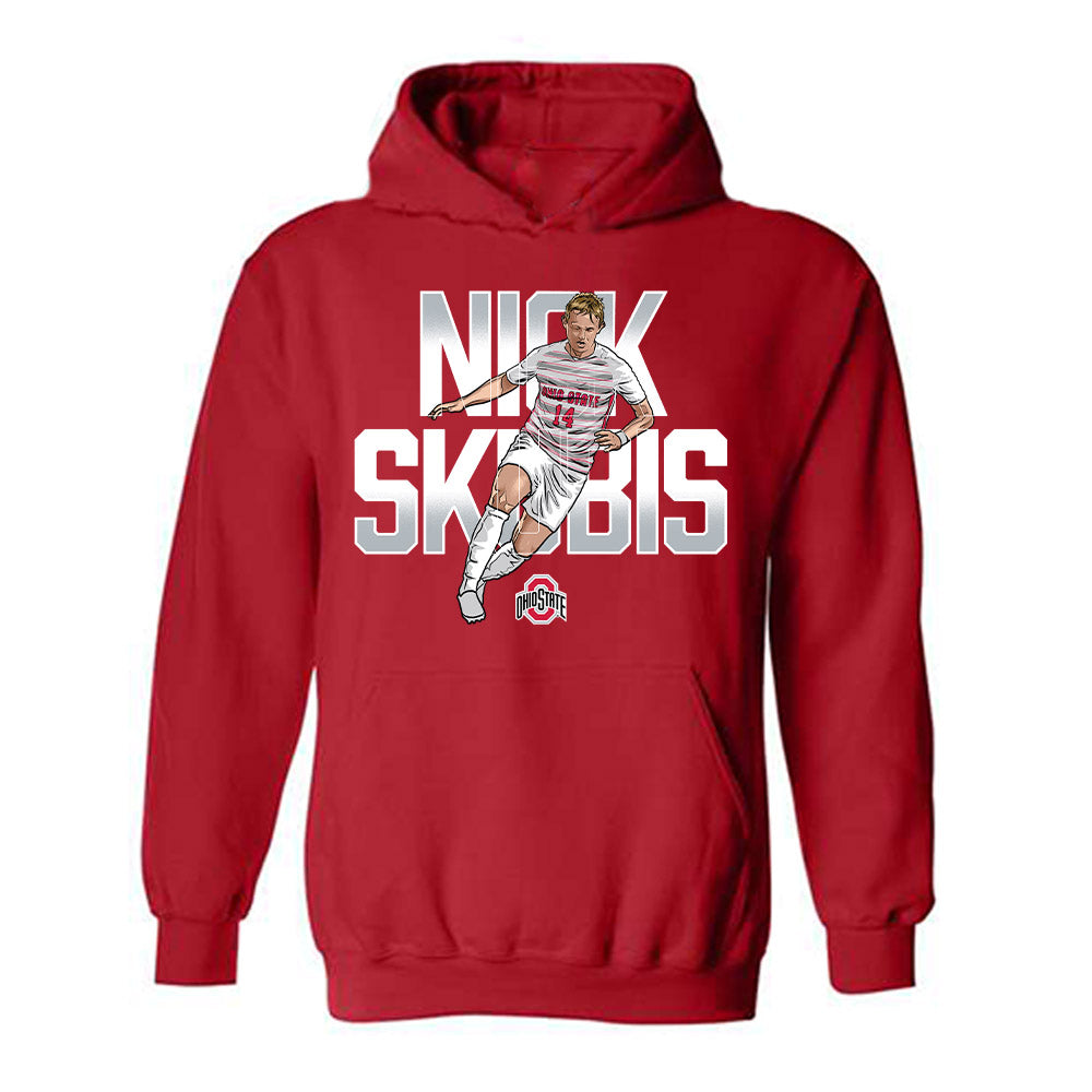 Ohio State - NCAA Men's Soccer : Nick Skubis - Player Collage Hooded Sweatshirt-0