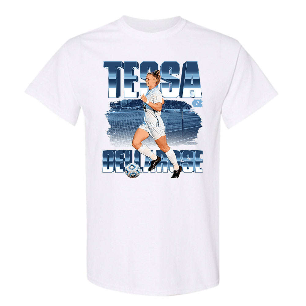 UNC - NCAA Women's Soccer : Tessa Dellarose - Player Collage T-Shirt-0
