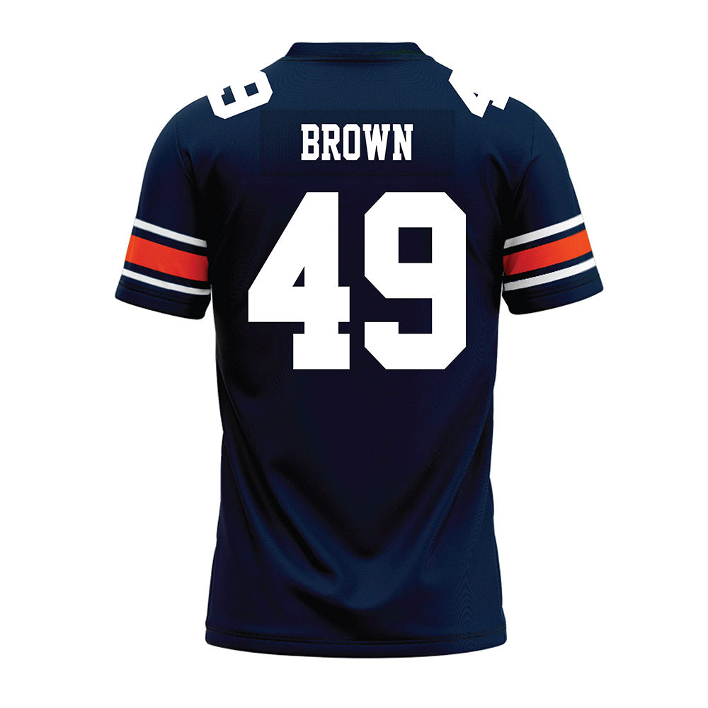 Auburn - NCAA Football : Tyler Brown - Navy Premium Football Jersey-1