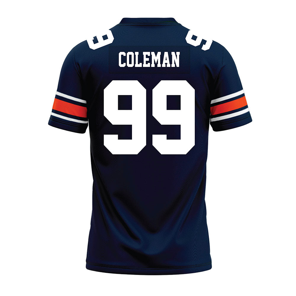 Auburn - NCAA Football : Antonio Coleman - Navy Premium Football Jersey-1