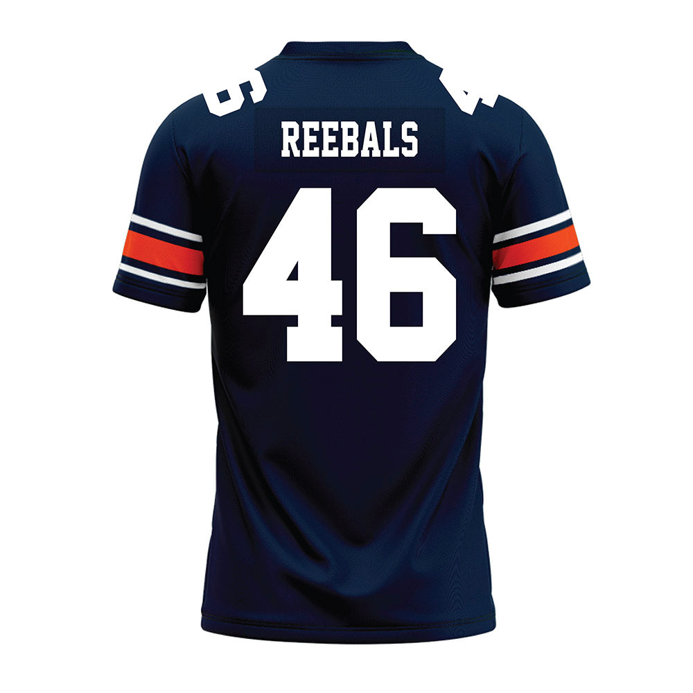 Auburn - NCAA Football : Grey Reebals - Navy Premium Football Jersey-1