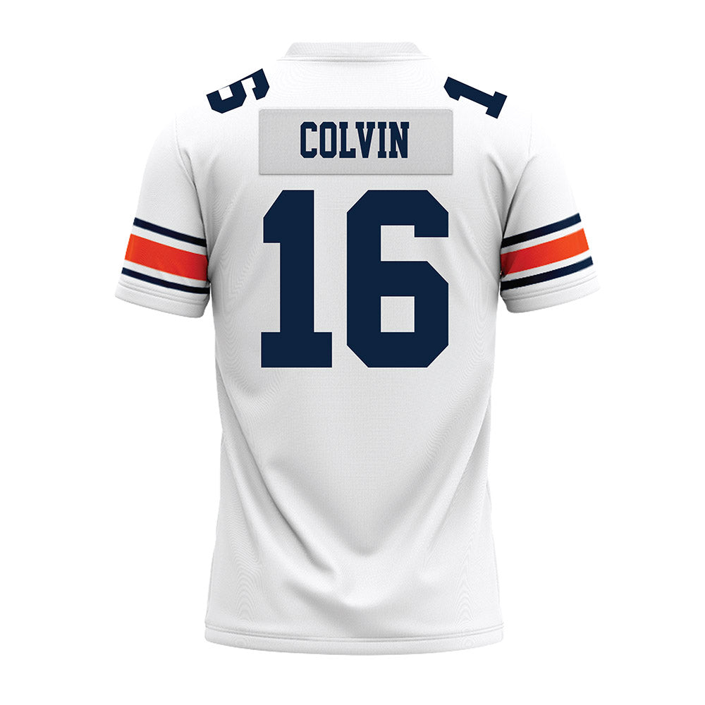 Auburn - NCAA Football : John Colvin - White Premium Football Jersey-1
