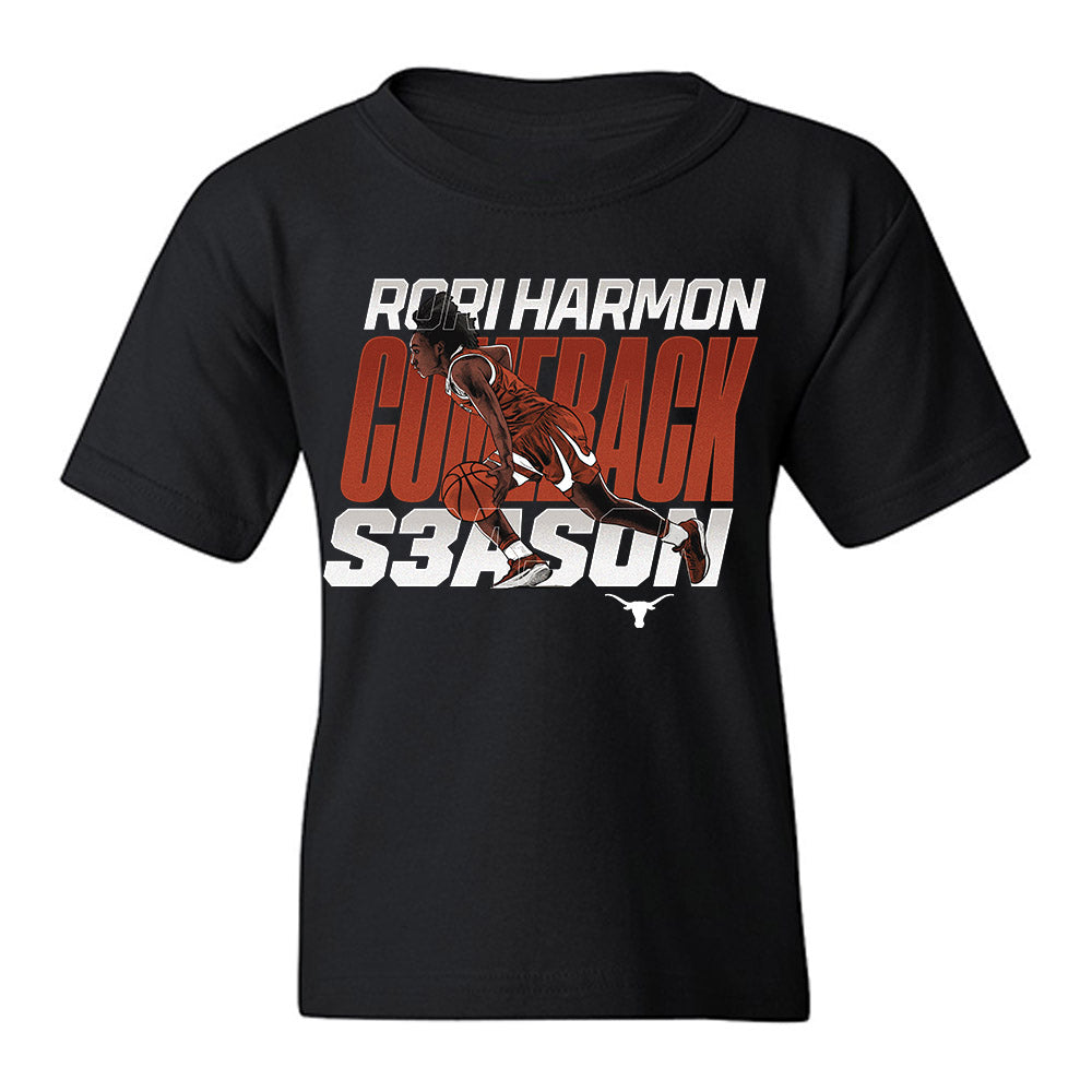 Texas - NCAA Women's Basketball : Rori Harmon - Caricature Youth T-Shirt