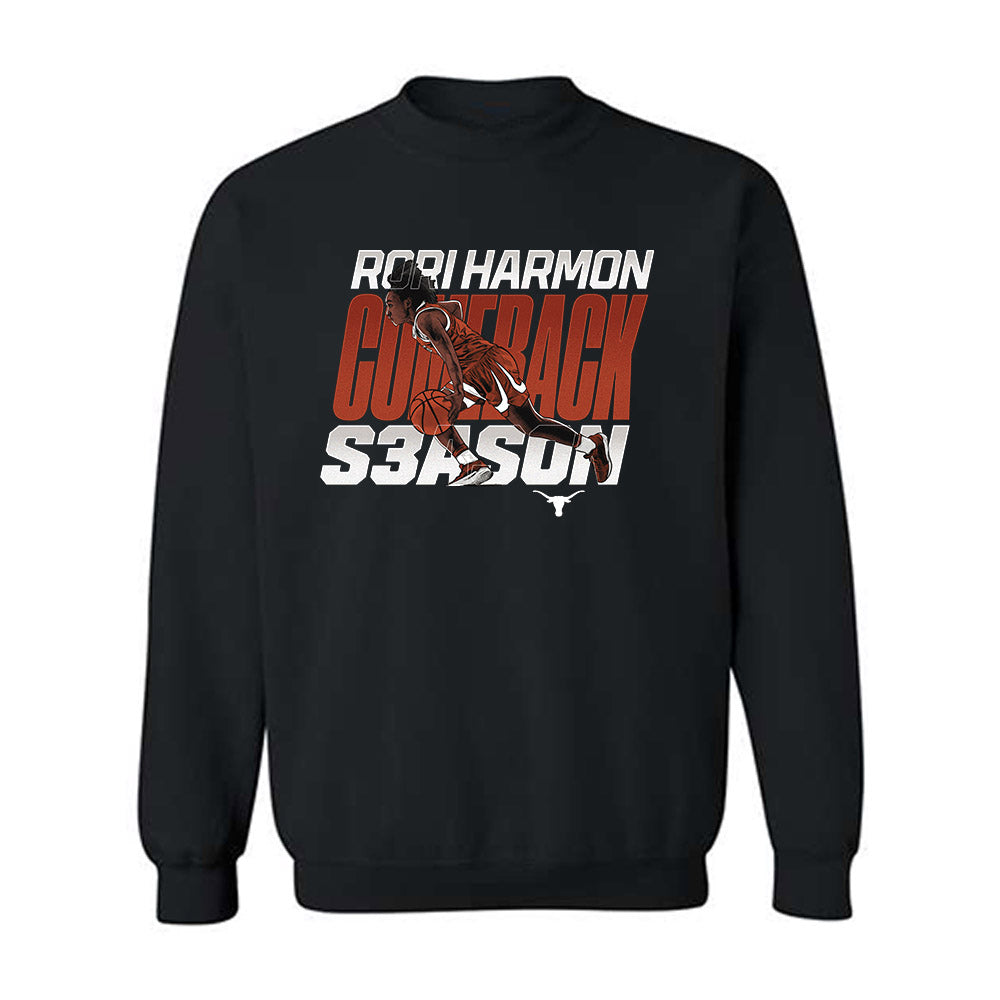 Texas - NCAA Women's Basketball : Rori Harmon - Caricature Crewneck Sweatshirt