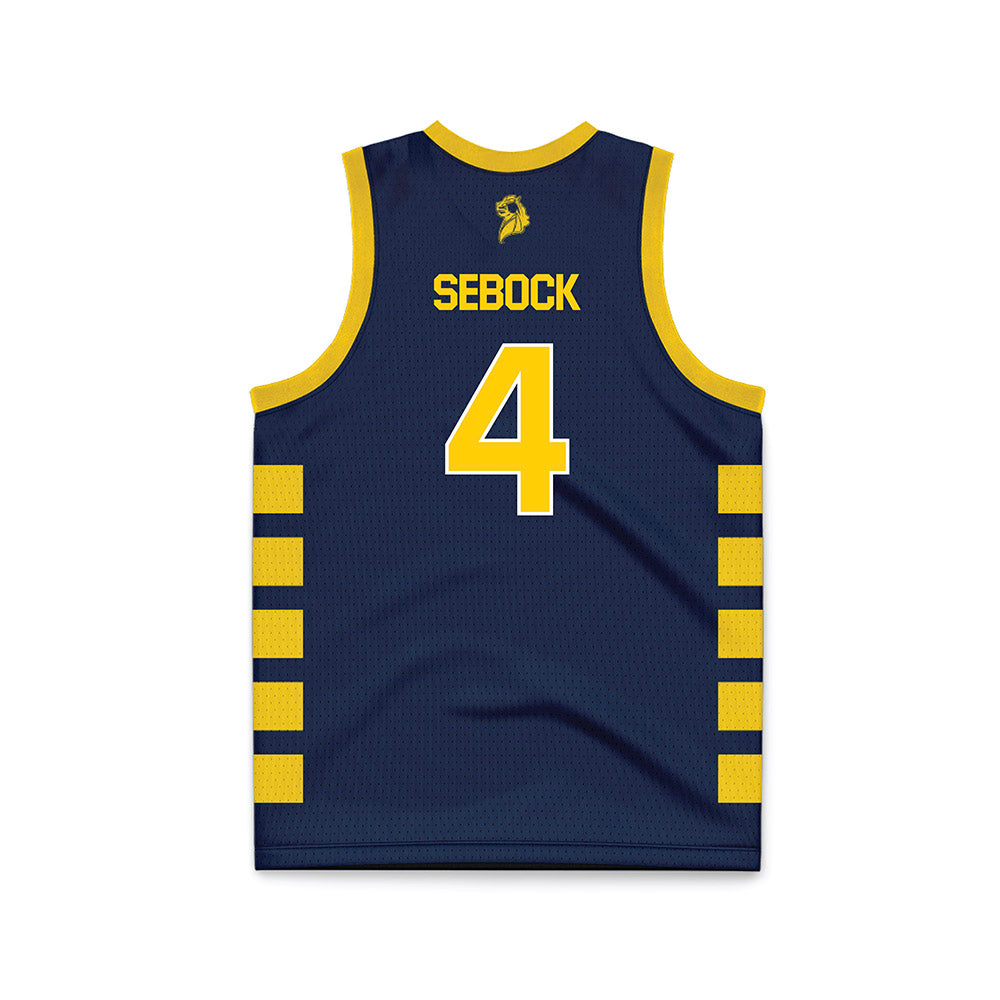 UCO - NCAA Men's Basketball : Jacobi Sebock - Blue Basketball Jersey-1