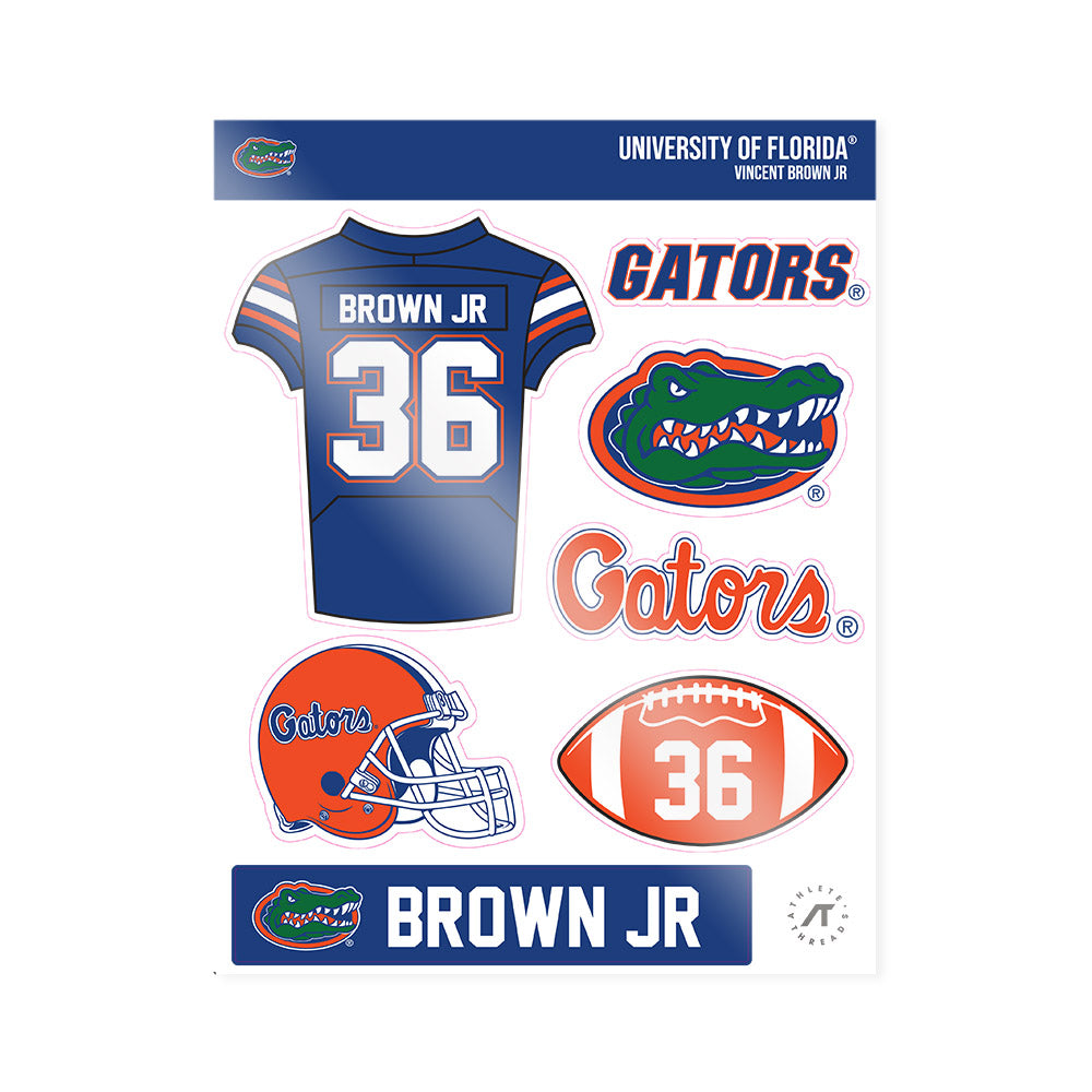 Florida - NCAA Football : Vincent Brown Jr - Sticker Sheet-0