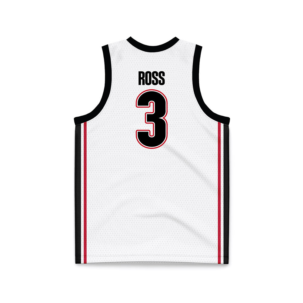 Georgia - NCAA Men's Basketball : Jordan Ross - White Basketball Jersey-1