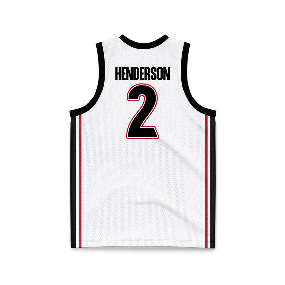 Georgia - NCAA Women's Basketball : Savannah Henderson - White Basketball Jersey-1