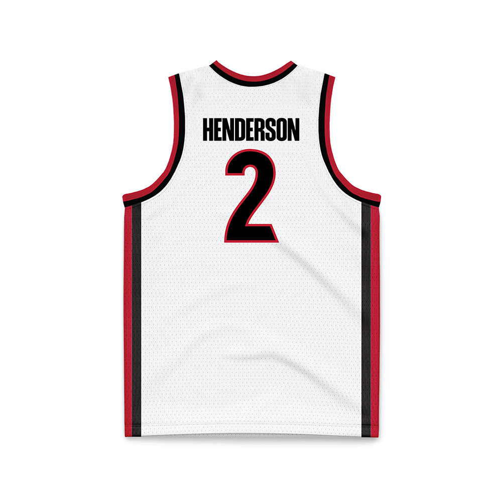Georgia - NCAA Women's Basketball : Savannah Henderson - White Basketball Jersey-1