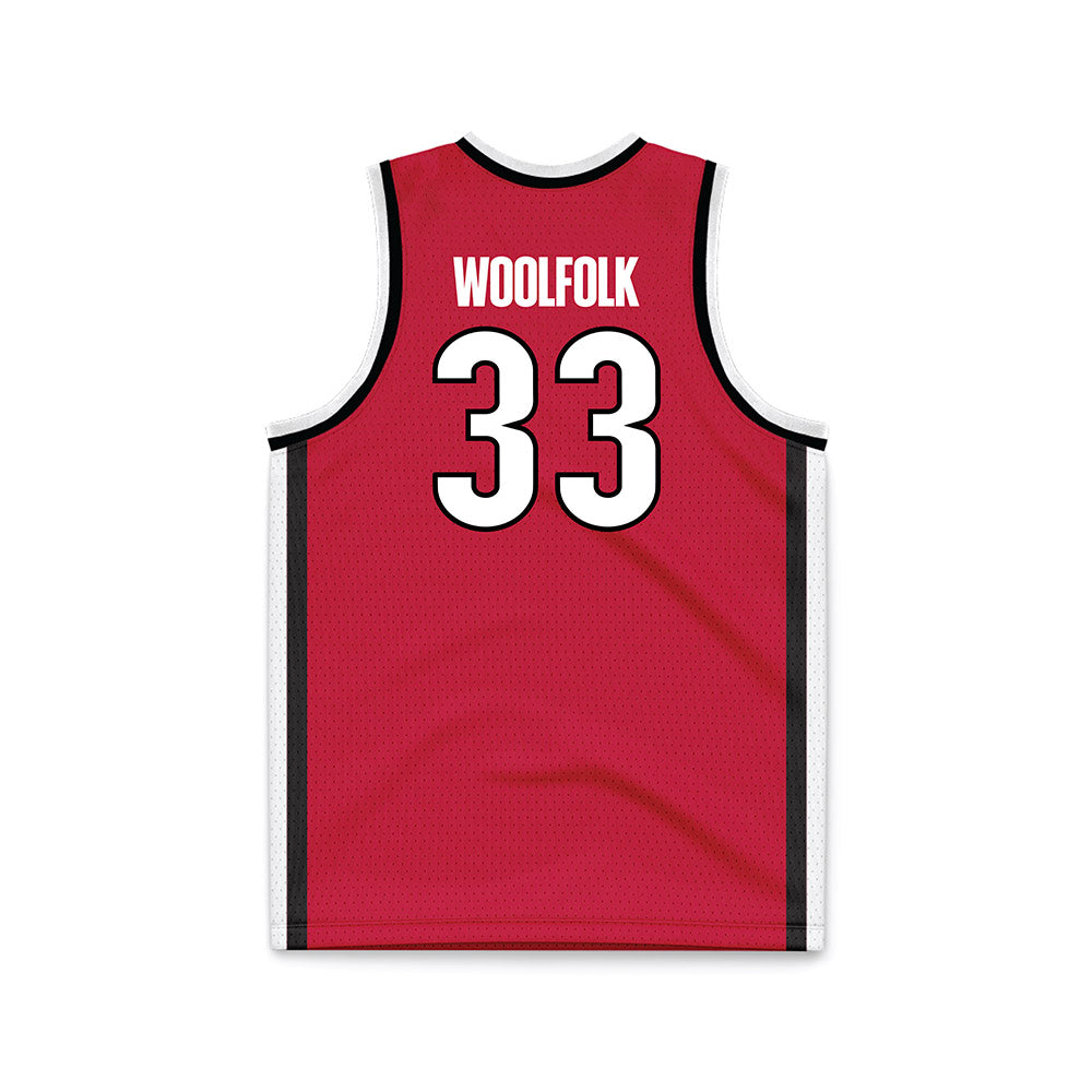 Georgia - NCAA Women's Basketball : Mia Woolfolk - Red Basketball Jersey-1