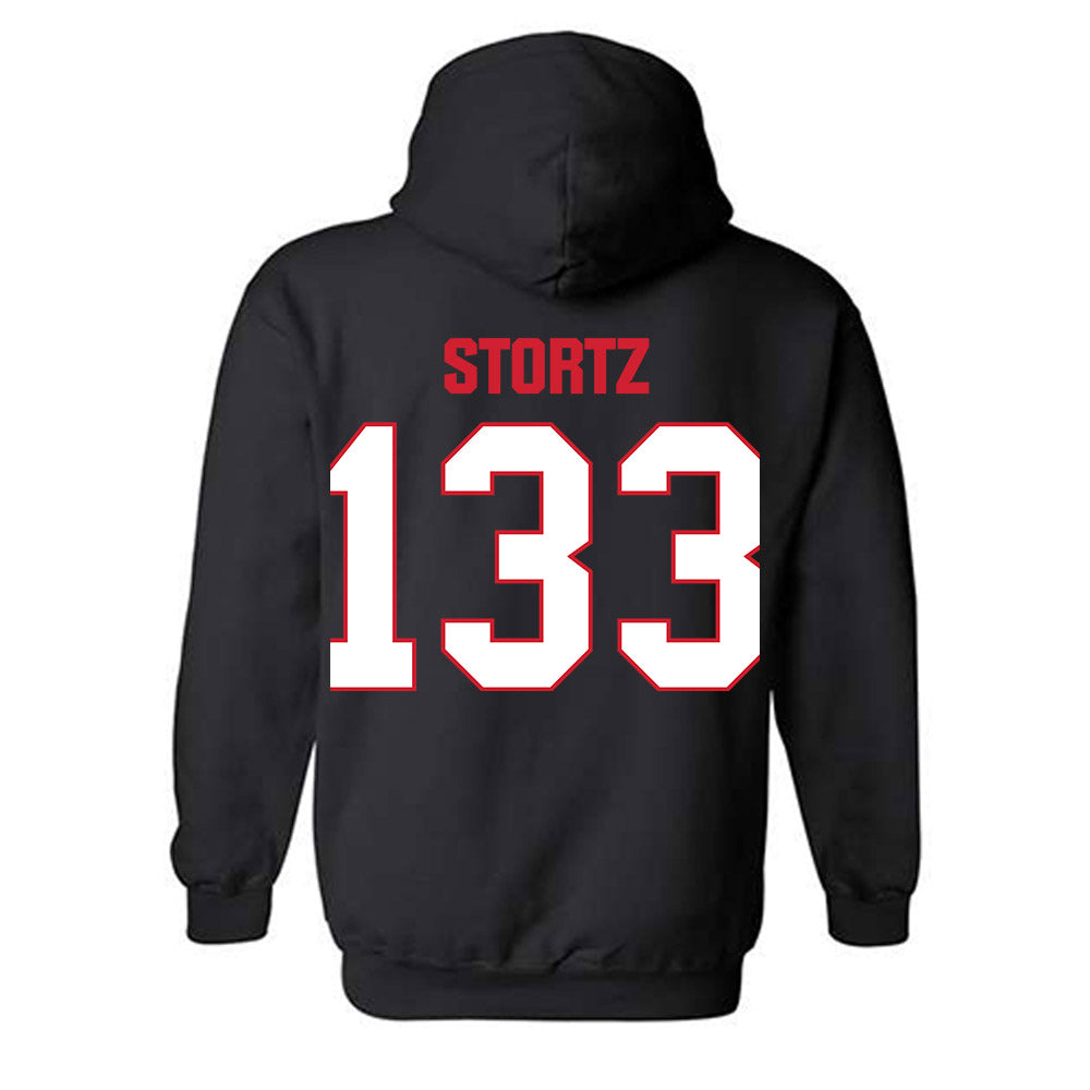 MSUM - NCAA Wrestling : Cash Stortz - Classic Shersey Hooded Sweatshirt-3