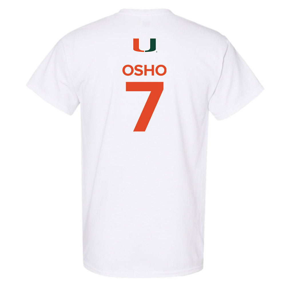 Miami - NCAA Women's Basketball : Danielle Osho - Replica Shersey T-Shirt-1