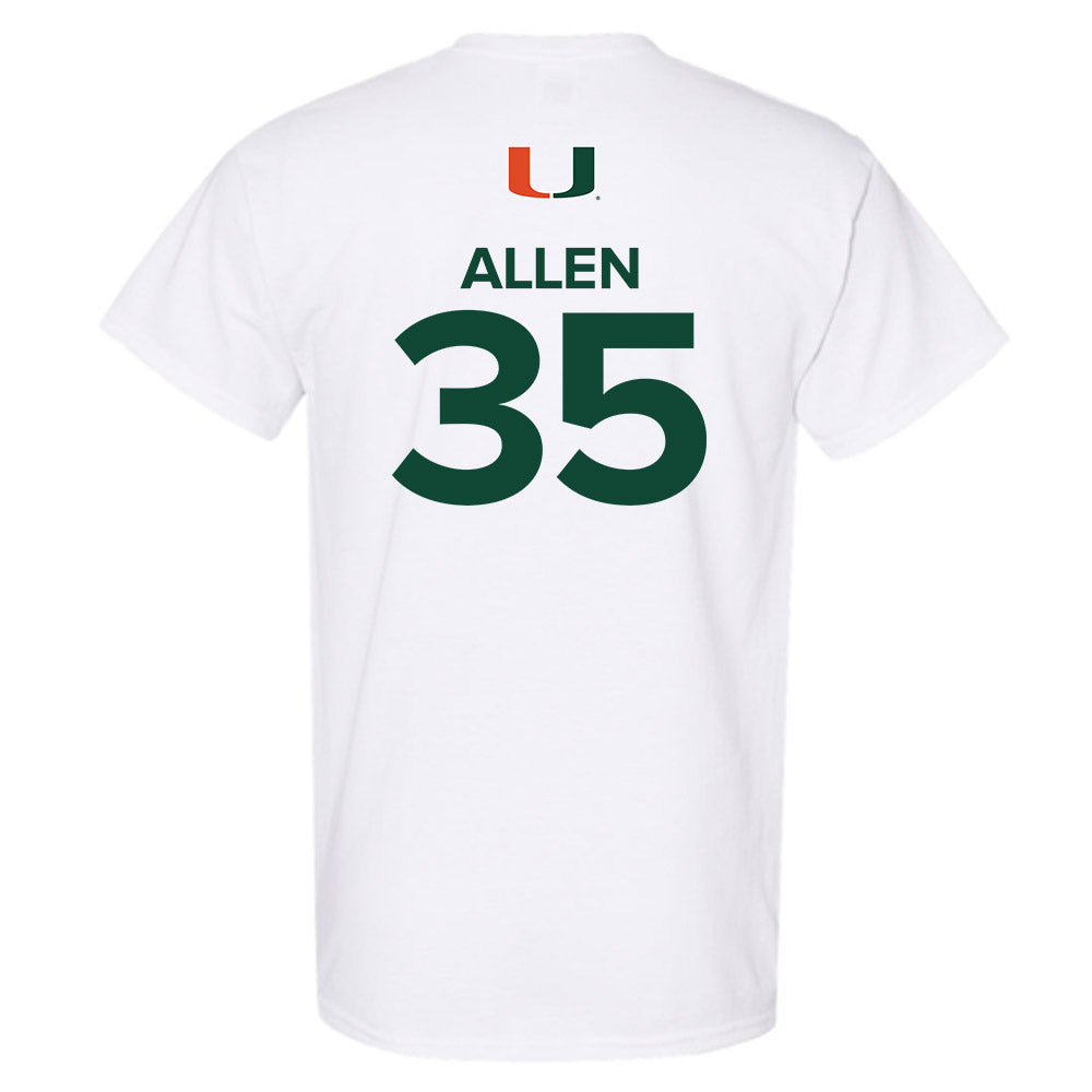 Miami - NCAA Men's Basketball : Dante Allen - Replica Shersey T-Shirt-1