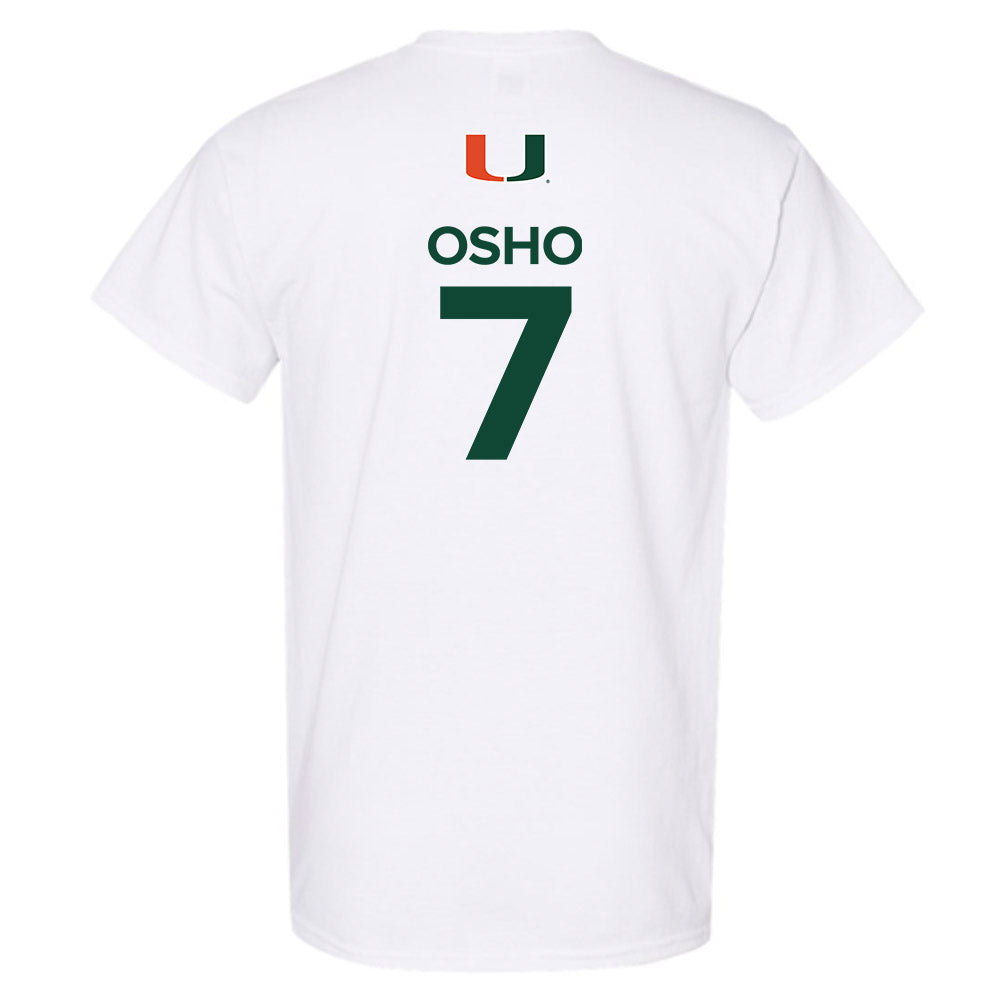 Miami - NCAA Women's Basketball : Danielle Osho - Replica Shersey T-Shirt-1