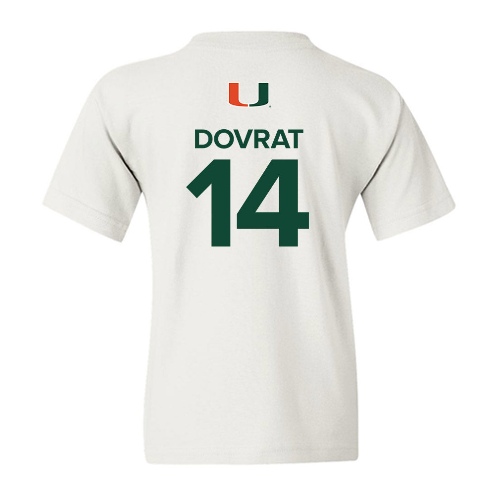 Miami - NCAA Men's Basketball : Noam Dovrat - Replica Shersey Youth T-Shirt-1