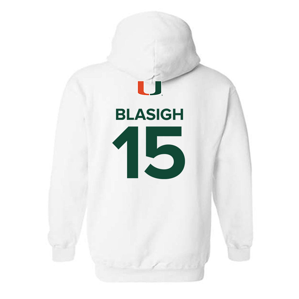 Miami - NCAA Women's Basketball : Vittoria Blasigh - Replica Shersey Hooded Sweatshirt-1