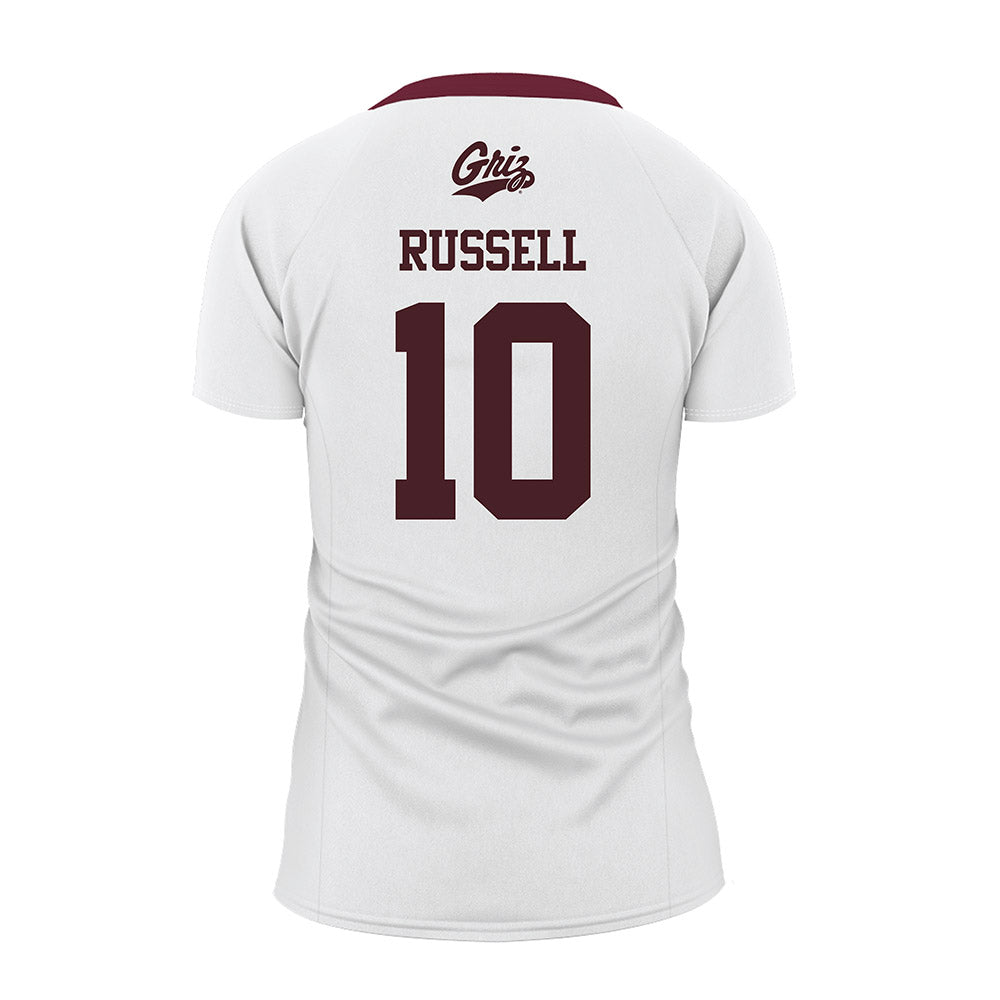 Montana - NCAA Women's Volleyball : Delaney Russell - White Volleyball Jersey
