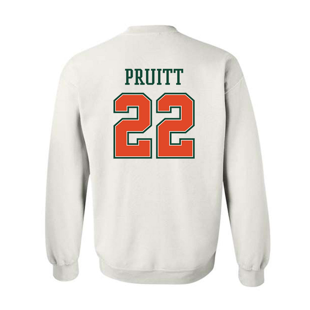 Miami - NCAA Football : Cam Pruitt - Crewneck Sweatshirt-1