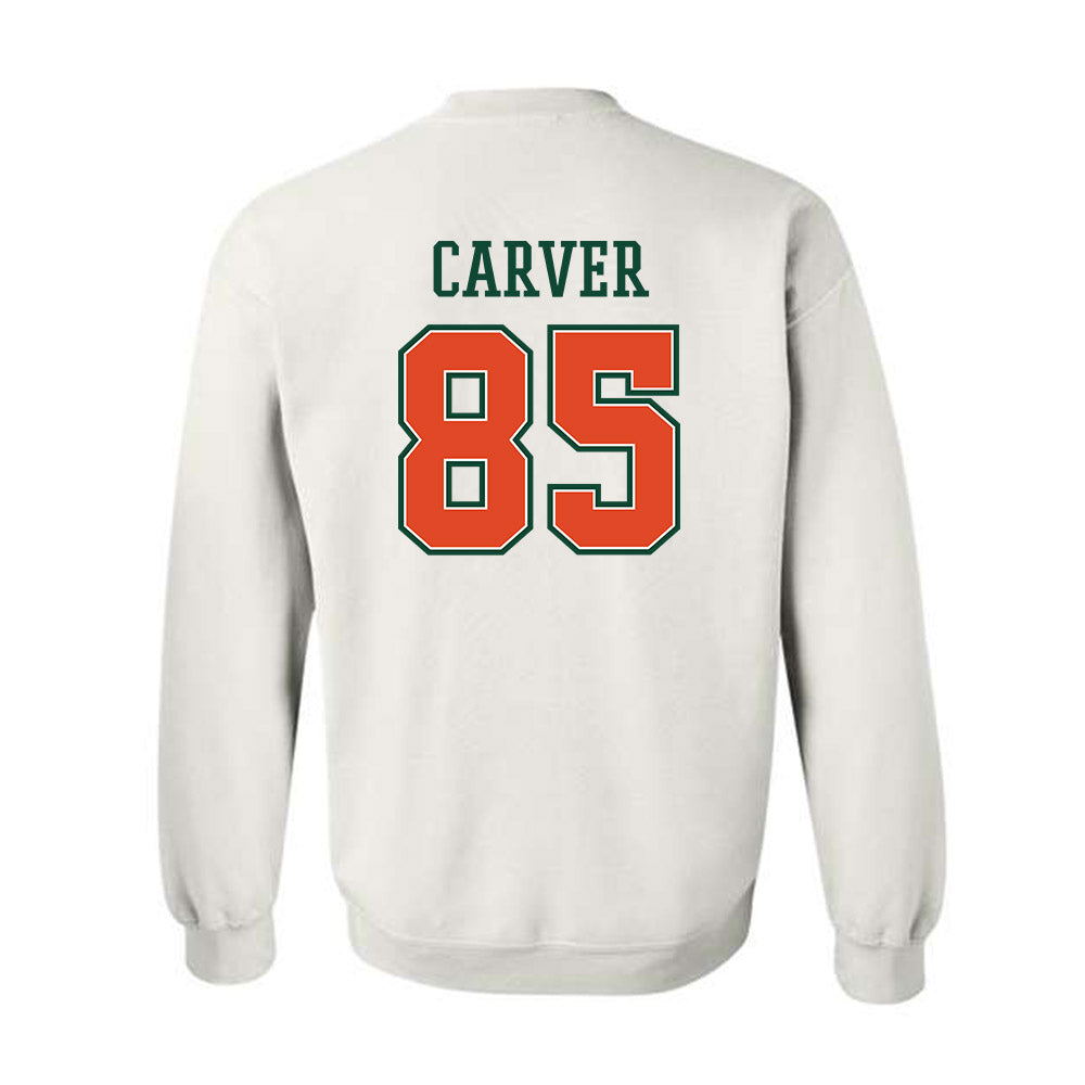 Miami - NCAA Football : Jackson Carver - Crewneck Sweatshirt-1