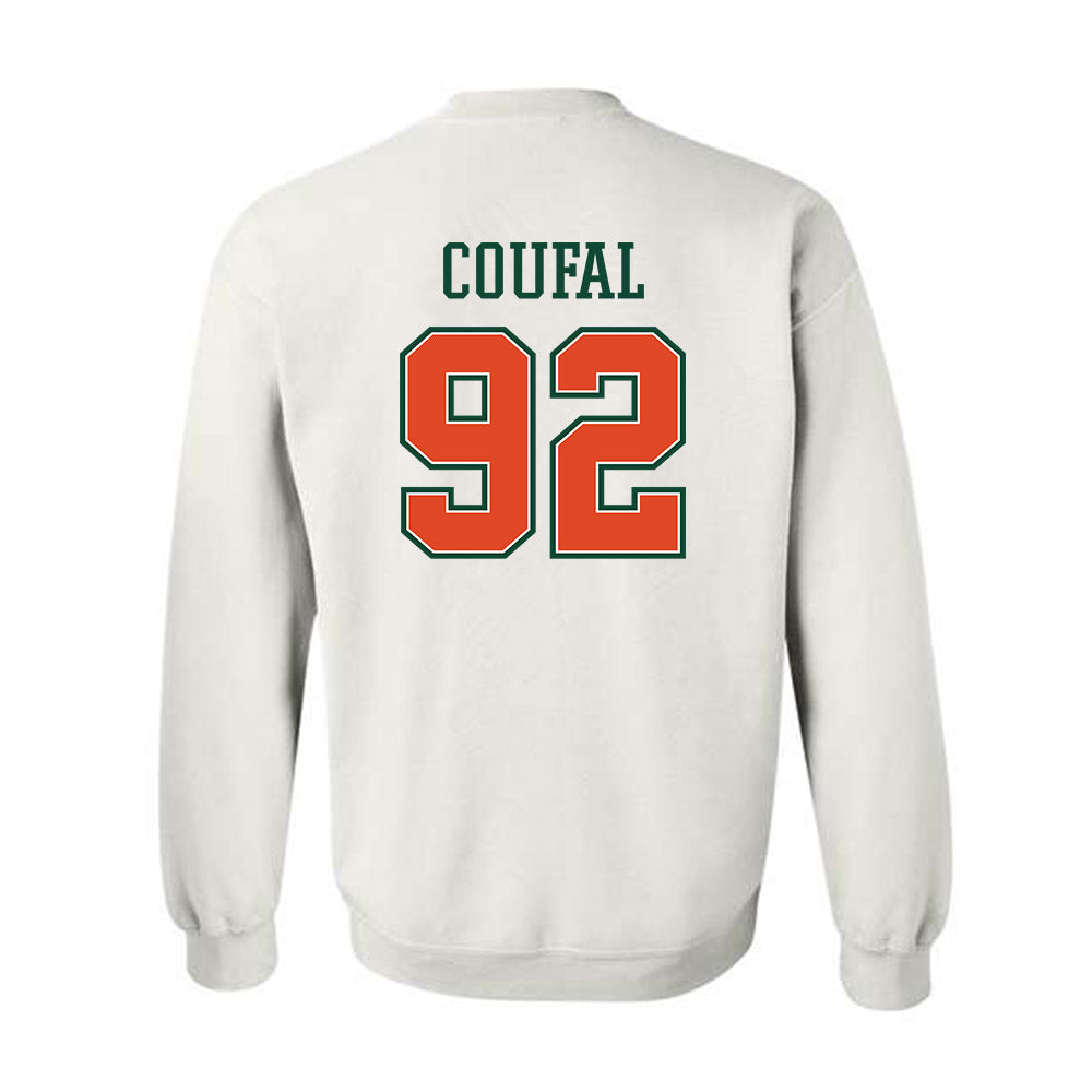 Miami - NCAA Football : Sam Coufal - Crewneck Sweatshirt-1