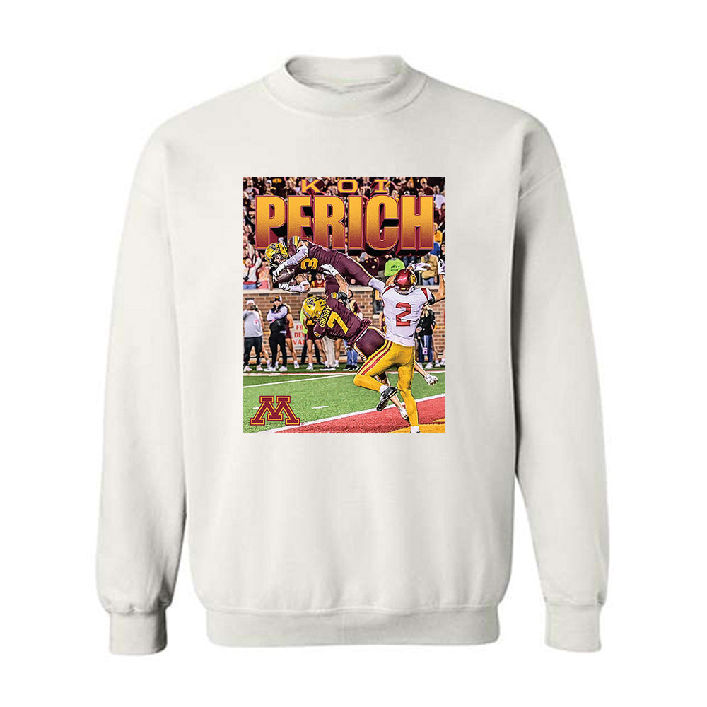 Minnesota - NCAA Football : Koi Perich - Winning Catch Crewneck Sweatshirt